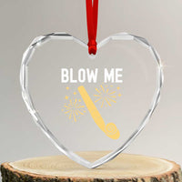 Funny Offensive Blow Me Heart Crystal Glass Ornament Adult Humor Party Celebration - Wonder Print Shop