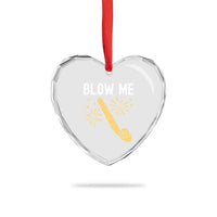 Funny Offensive Blow Me Heart Crystal Glass Ornament Adult Humor Party Celebration - Wonder Print Shop