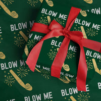 Funny Offensive Blow Me Wrapping Paper Roll Adult Humor Party Celebration - Wonder Print Shop