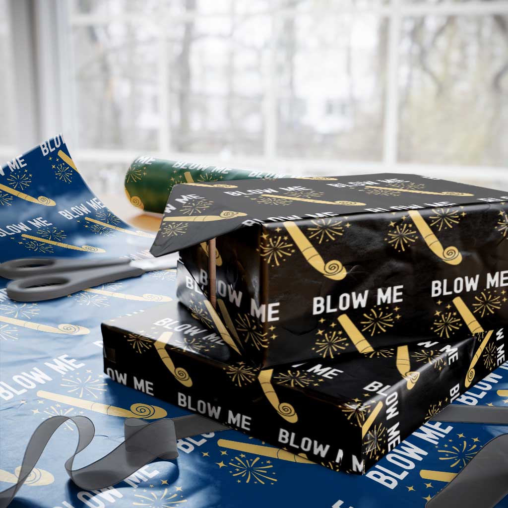 Funny Offensive Blow Me Wrapping Paper Roll Adult Humor Party Celebration - Wonder Print Shop