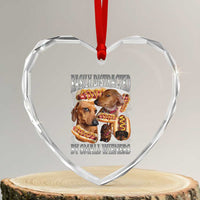 Funny Offensive Dachshund Heart Crystal Glass Ornament Easily Distracted By Small Wieners Bootleg Meme