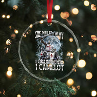 Funny Offensive Knight Meme Crystal Glass Ornament She Pulled On My Excalibur Bootleg - Wonder Print Shop