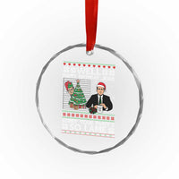 Funny Office Christmas Crystal Glass Ornament Party Well Happy Birthday Jesus TV Show Ugly Xmas - Wonder Print Shop