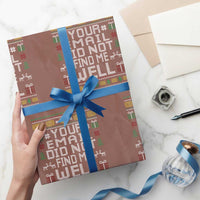 Funny Office Christmas Wrapping Paper Roll Your Email Did Not Find Me Well Holiday Work - Wonder Print Shop