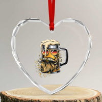 Funny Oktoberfest Beer Lover Gift Heart Crystal Glass Ornament Cool German Beer Mug