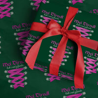 Funny Oktoberfest Corset in Pink Wrapping Paper Roll I Have Not Found My Dirndl - Wonder Print Shop