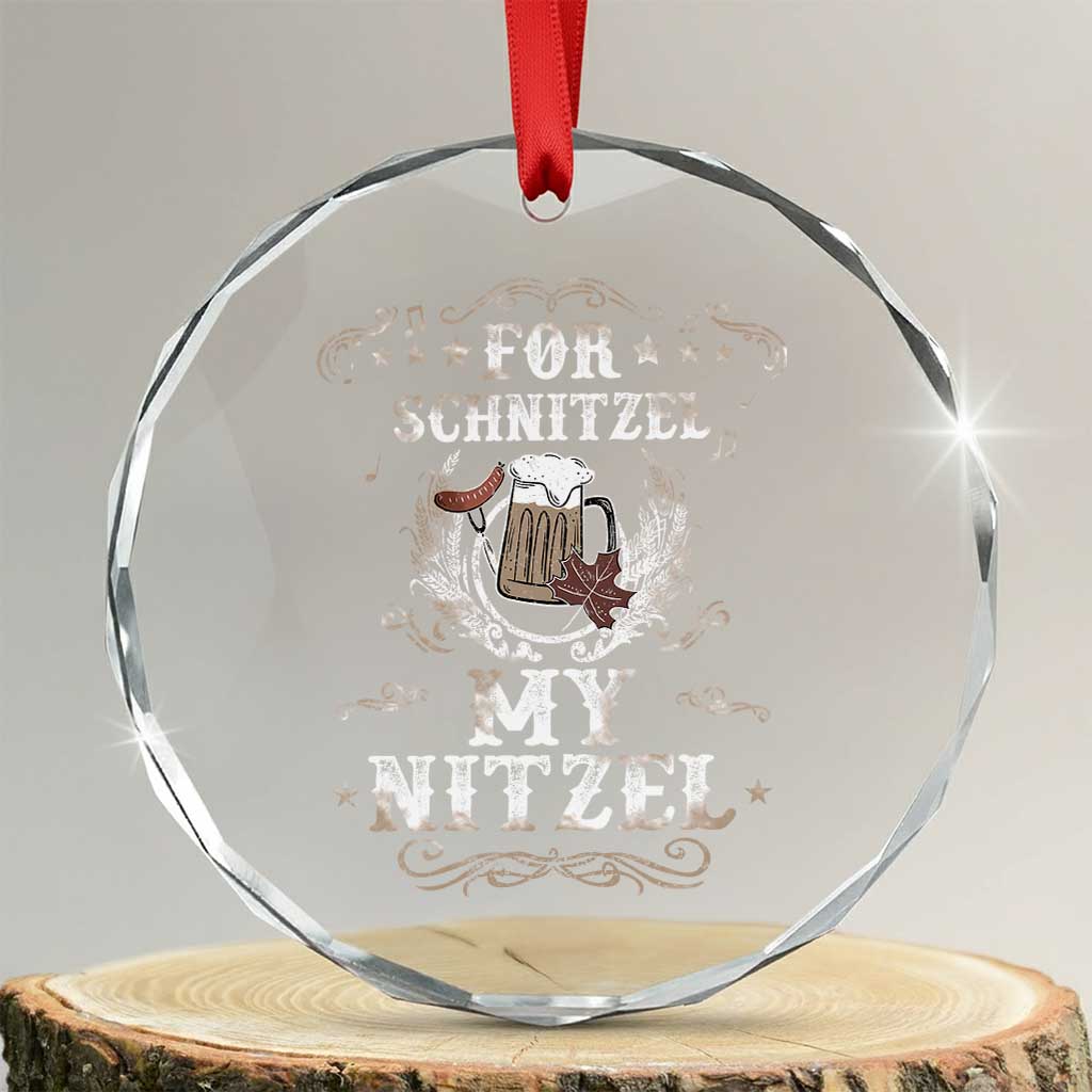 Funny Oktoberfest Crystal Glass Ornament For Schnitzel My Nitzel Octoberfest German Beer Wurst TS10