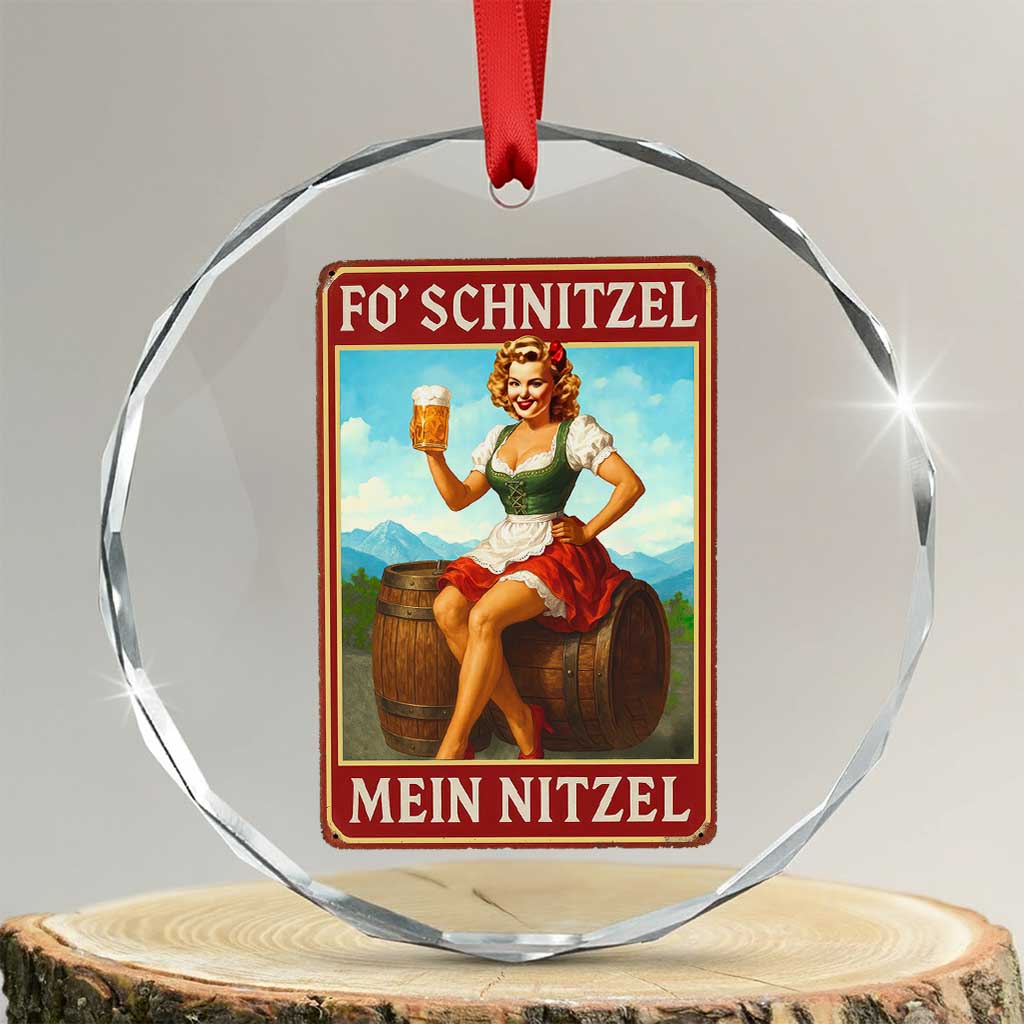 Funny Oktoberfest Crystal Glass Ornament German Octoberfest Matching Drinking Beer Pun Up Girl TS10
