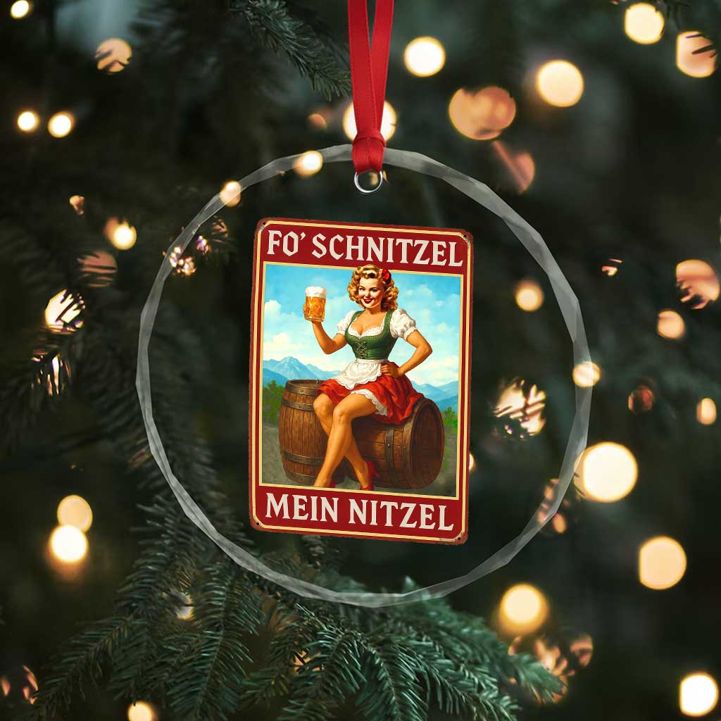 Funny Oktoberfest Crystal Glass Ornament German Octoberfest Matching Drinking Beer Pun Up Girl TS10