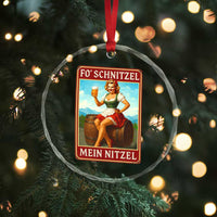 Funny Oktoberfest Crystal Glass Ornament German Octoberfest Matching Drinking Beer Pun Up Girl TS10