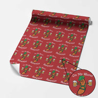 Funny Oktoberfest Wrapping Paper Roll On My Wurst Behavior German Sausage