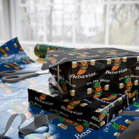 Funny Oktoberfest Wrapping Paper Roll On My Wurst Behavior German Sausage