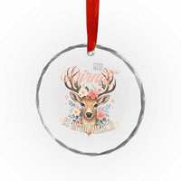 Funny Oktoberfest Deer Crystal Glass Ornament Mei Dirndl Is In Da Wasch German Bavarian Costume TS02