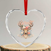 Funny Oktoberfest Deer Heart Crystal Glass Ornament Mei Dirndl Is In Da Wasch German Bavarian Costume - Wonder Print Shop