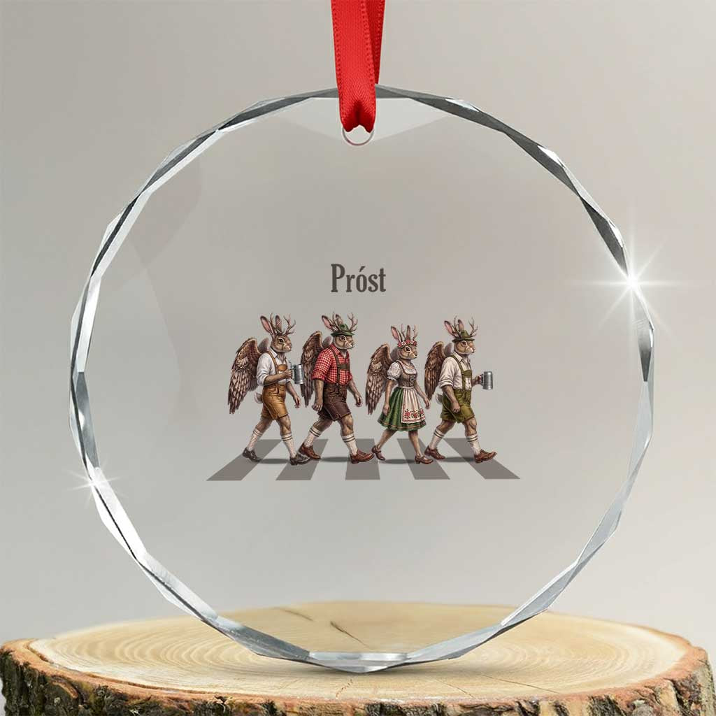 Funny Oktoberfest Wolpertinger Crystal Glass Ornament German Bavarian Beer Festival Heritage