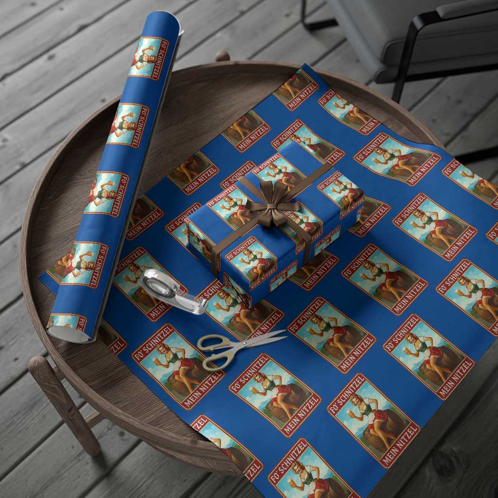 Funny Oktoberfest Wrapping Paper Roll German Octoberfest Matching Drinking Beer Pun Up Girl - Wonder Print Shop