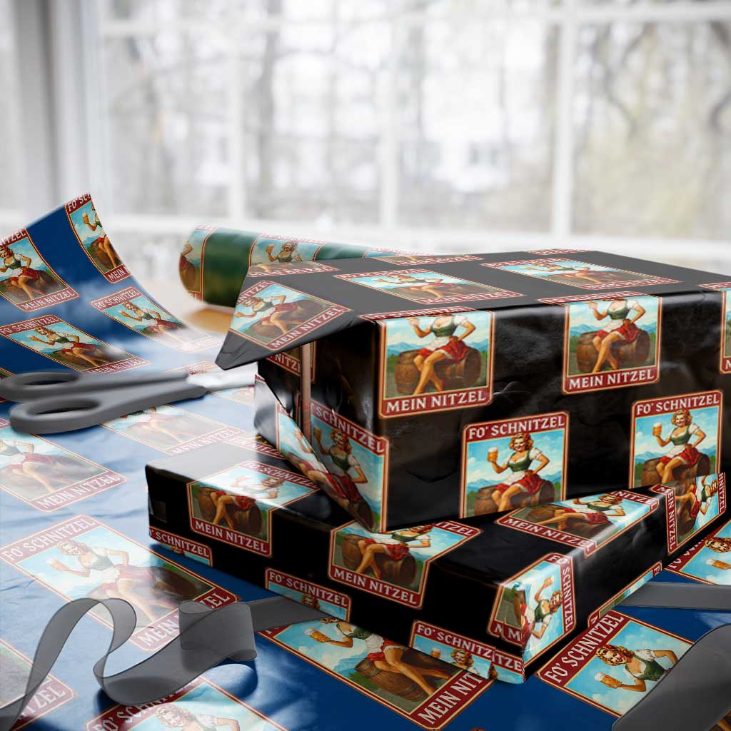 Funny Oktoberfest Wrapping Paper Roll German Octoberfest Matching Drinking Beer Pun Up Girl - Wonder Print Shop