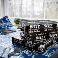 Funny Oktoberfest Wrapping Paper Roll I Wonder If Bier Thinks About Me Too Sarcastic Drinking - Wonder Print Shop