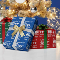 Funny Oktoberfest Wrapping Paper Roll I Wonder If Bier Thinks About Me Too Sarcastic Drinking - Wonder Print Shop