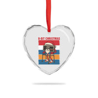Funny Old Gamer Christmas Heart Crystal Glass Ornament Retro 80s 90s Video Game - Wonder Print Shop