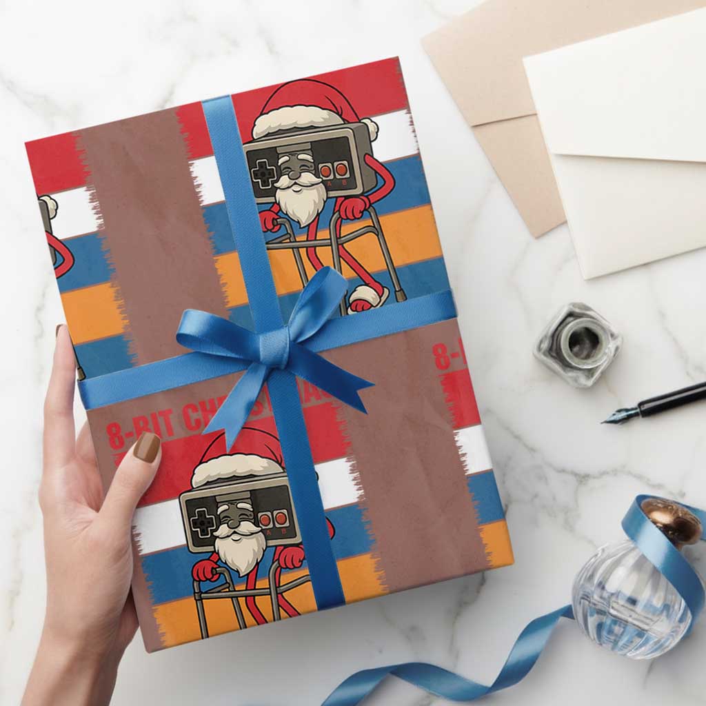 Funny Old Gamer Christmas Wrapping Paper Roll Retro 80s 90s Video Game - Wonder Print Shop