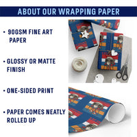 Funny Old Gamer Christmas Wrapping Paper Roll Retro 80s 90s Video Game - Wonder Print Shop