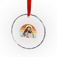 Funny OMG You Guys I Never Said That Crystal Glass Ornament Retro Christian Relegious - Wonder Print Shop