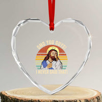 Funny OMG You Guys I Never Said That Heart Crystal Glass Ornament Retro Christian Relegious - Wonder Print Shop