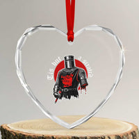 Funny One Arm Knight Medieval Heart Crystal Glass Ornament Tis But A Scratch Classic Dark Humor Parody