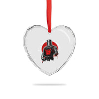 Funny One Arm Knight Medieval Heart Crystal Glass Ornament Tis But A Scratch Classic Dark Humor Parody