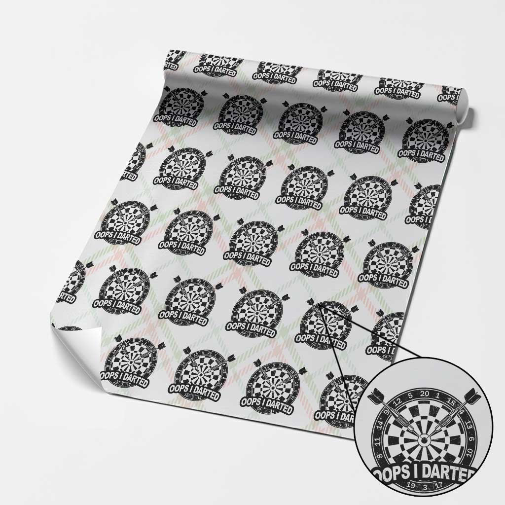 Funny Oops I Darted Wrapping Paper Roll Sarcastic Dartist Darts Lover Gift - Wonder Print Shop