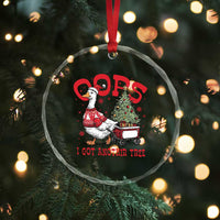 Funny Oops I Got Another Tree Funny Christmas Goose Crystal Glass Ornament - Wonder Print Shop