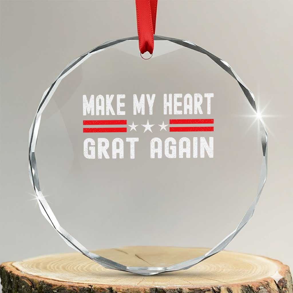 Funny Open Heart Surgery Recovery Crystal Glass Ornament Make My Heart Great Again - Wonder Print Shop