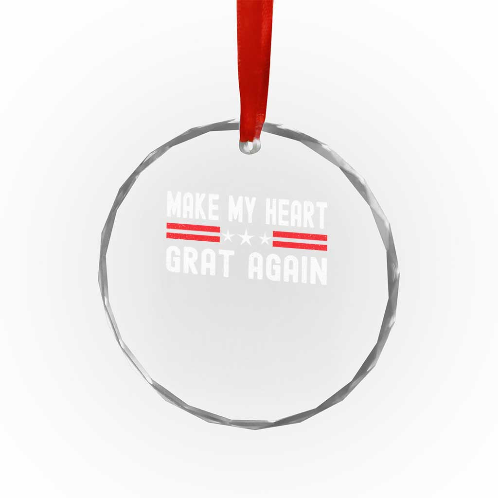 Funny Open Heart Surgery Recovery Crystal Glass Ornament Make My Heart Great Again - Wonder Print Shop