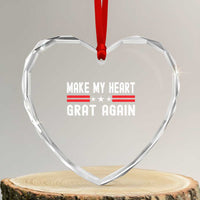 Funny Open Heart Surgery Recovery Heart Crystal Glass Ornament Make My Heart Great Again - Wonder Print Shop