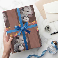 Funny Opossum Wrapping Paper Roll First Of All I'm A Delight