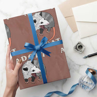 Funny Opossum Meme Wrapping Paper Roll Adopt A Cat Possum Team Trash Vibes
