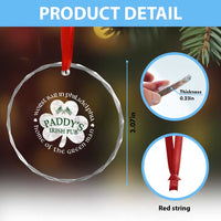 Funny Paddys Irish Pub Crystal Glass Ornament Worst Bar In Philadelphia St Patricks Day Beer Drinking
