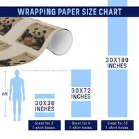 Funny Panda Eating Ramen Scrolling Phone Wrapping Paper Roll Japanese Art Aesthetic