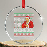 Funny Pass The Gabagool Christmas Crystal Glass Ornament Italian Food Xmas Mafia Gangster Movie - Wonder Print Shop