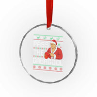 Funny Pass The Gabagool Christmas Crystal Glass Ornament Italian Food Xmas Mafia Gangster Movie - Wonder Print Shop
