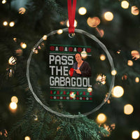 Funny Pass The Gabagool Christmas Crystal Glass Ornament Italian Food Xmas Mafia Movie - Wonder Print Shop