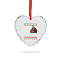 Funny Pass The Gabagool Christmas Heart Crystal Glass Ornament Italian Food Xmas Mafia Movie - Wonder Print Shop