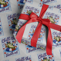 Funny Patriotic Alligator Wrapping Paper Roll Chill The Fourth Out