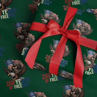 Funny Patriotic Bigfoot Wrapping Paper Roll 250 Years Of American Freedom