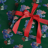 Funny Patriotic Dinosaur Wrapping Paper Roll 250 Years Of Freedom