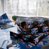 Funny Patriotic Dinosaur Wrapping Paper Roll 250 Years Of Freedom