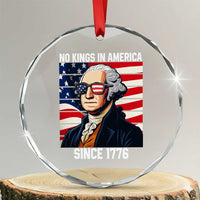 Funny Patriotic Founding Father Crystal Glass Ornament No Kings in America Since 1776 4th of July TS02