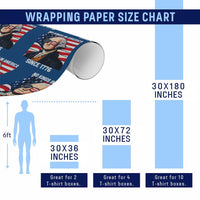 Funny Patriotic Founding Father Wrapping Paper Roll No Kings in America Since 1776 4th of July - Wonder Print Shop