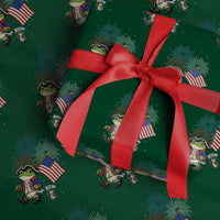 Funny Patriotic Frog Wrapping Paper Roll Celebrating 250 Years Of Freedom